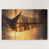 Oude Houten Boot Legpuzzel (Horizontaal)