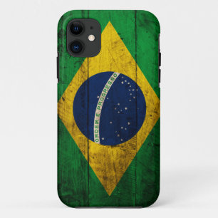 Oude Houten Braziliaanse Vlag iPhone 11 Hoesje