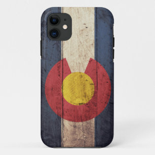 Oude Houten Colorado Vlag iPhone 11 Hoesje