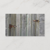 Oude houten deur in een steenwand visitekaartje (Achterkant)