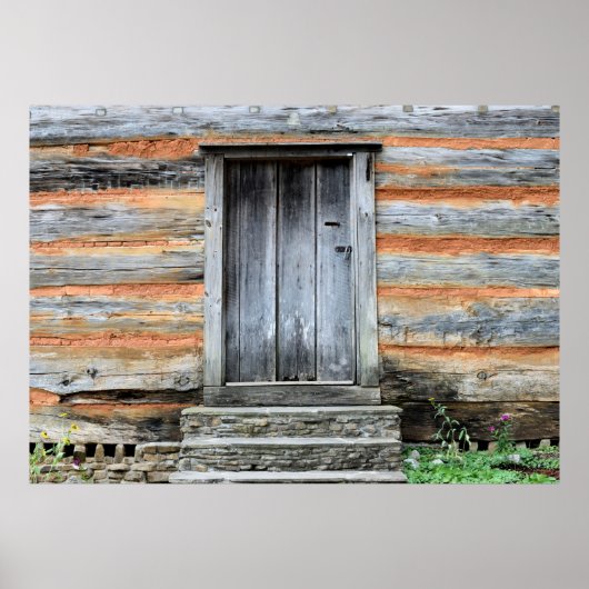 Oude houten deur ingang poster (Voorkant)