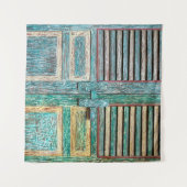 oude  houten deur wandkleed (Voorkant (horizontaal))