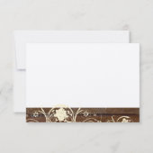 Oude houten flat Dank u kaarten met enveloppen (Achterkant)