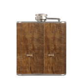 Oude "houten" fles met (of zonder) Initiaal(s) Heupfles (Achterkant)