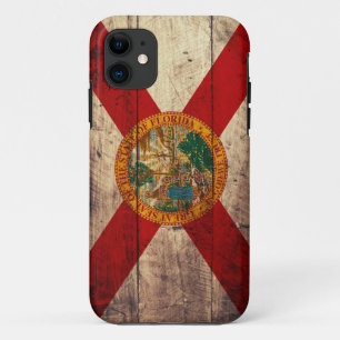 Oude Houten Florida Vlag; iPhone 11 Hoesje