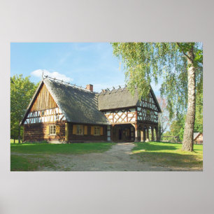 Oude houten huis - Poster