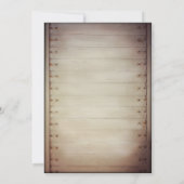 Oude houten klep Rustic Wedding Invitations Kaart (Achterkant)