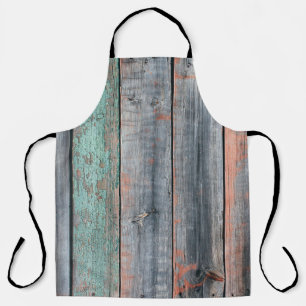 Oude houten omheining in verschillende kleuren, tr schort