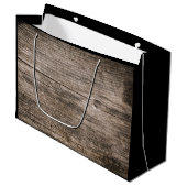 Oude houten planken groot cadeauzakje (Voorkant Gekanteld)
