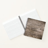 Oude houten planken notitieboek (Binnen)