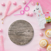 Oude houten planken papieren bordje (Feest)