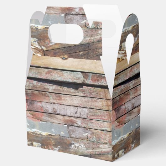 Oude houten rustieke boot houten plank bedankdoosjes (Geopend)