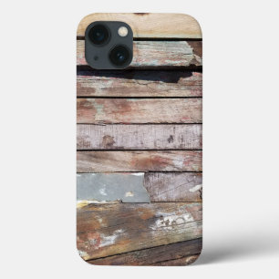 Oude houten rustieke boot houten plank iPhone 13 hoesje