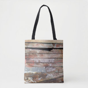 Oude houten rustieke boot houten plank draagtas