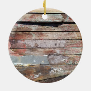 Oude houten rustieke boot houten plank keramisch ornament