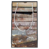 Oude houten rustieke boot houten plank klein cadeauzakje (Voorkant)