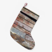 Oude houten rustieke boot houten plank kleine kerstsok (Voorkant (Hangend))