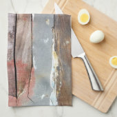 Oude houten rustieke boot houten plank theedoek (Quarter Fold)