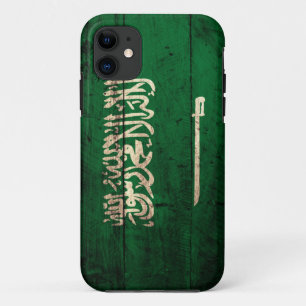 Oude Houten Saudische Vlag iPhone 11 Hoesje