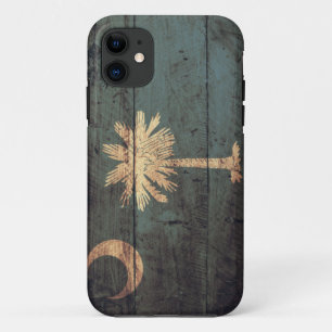 Oude Houten South Carolina Vlag; iPhone 11 Hoesje