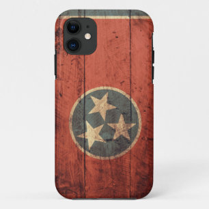 Oude Houten Tennessee Vlag iPhone 11 Hoesje