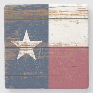 Oude Houten Texas State Vlag Stenen Onderzetter