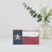 Oude Houten Texas State Vlag Visitekaartje (Staand voorkant)