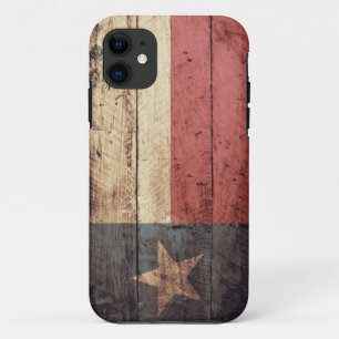Oude Houten Texas Vlag; iPhone 11 Hoesje