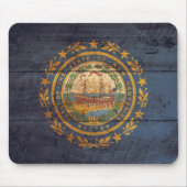Oude houten vlag van New Hampshire; Muismat (Voorkant)