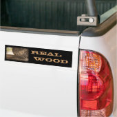 Oude houtextuur bumpersticker (Op Truck)