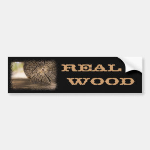 Oude houtextuur bumpersticker