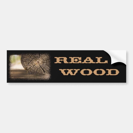 Oude houtextuur bumpersticker (Voorkant)