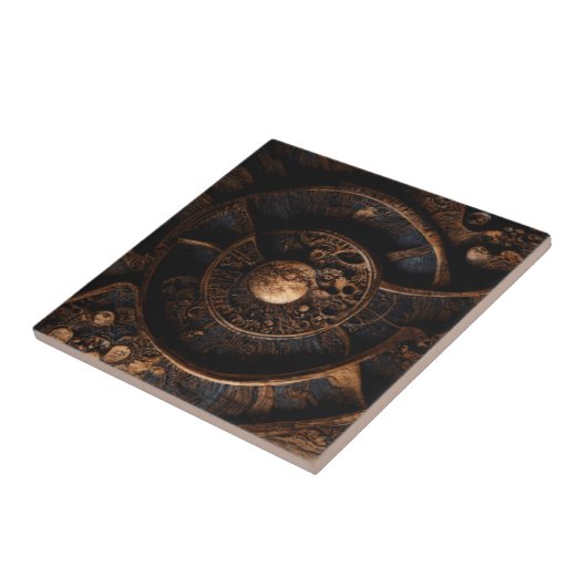 Oude houtkennis : tegeltje (Zijkant)