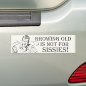 Oude Humor Bumpersticker (Op auto)