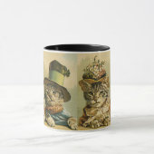 Oude humor, Victoriaanse bruid bruidegom katten in Mok (Midden)