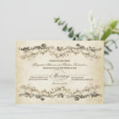  oude huwelijksuitnodigingen kaart (Staand voorkant)