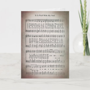 oude hymne muziek voor sympathie kaart
