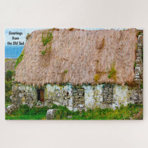 Oude Ierse Cottage Galway Ierland. Legpuzzel