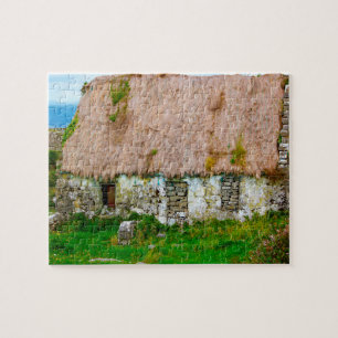 Oude Ierse cottage Galway Ierland. Legpuzzel