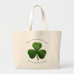 Oude Ierse gezegden Grote Tote Bag