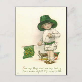 Oude Ierse St. Patrick's Day ansichtkaart Briefkaart
