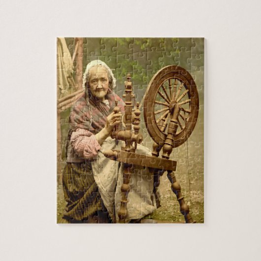 Oude Ierse Wolspinner Dame Legpuzzel (Verticaal)