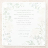 Oude Ierse zegen en weddenschap Greenery Glazen Onderzetter (Achterkant)