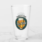 Oude Ijs Koude Bier Aangepaste Naam of Tekst Glas (Voorkant)