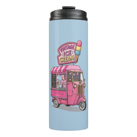 Oude ijs-wagens voor soft-serve ijs thermosbeker (Voorkant)