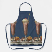 Oude ijsshake met slagroom en kers schort (Voorkant)