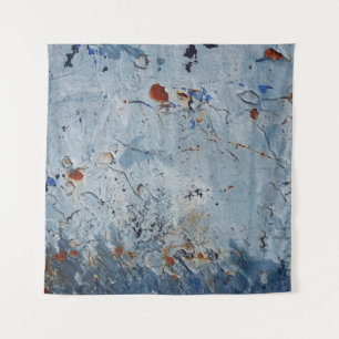 Oude ijzeren blauwe vlek corroderen wandkleed