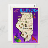 Oude Illinois-groeten  Briefkaart (Voorkant / Achterkant)