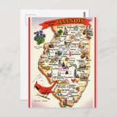 Oude Illinois kaart (Voorkant / Achterkant)