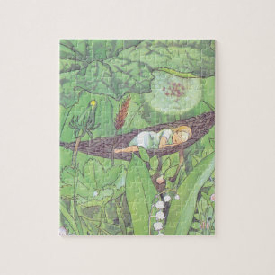 Oude illustratie Duimelijntje door Elsa Beskow Legpuzzel